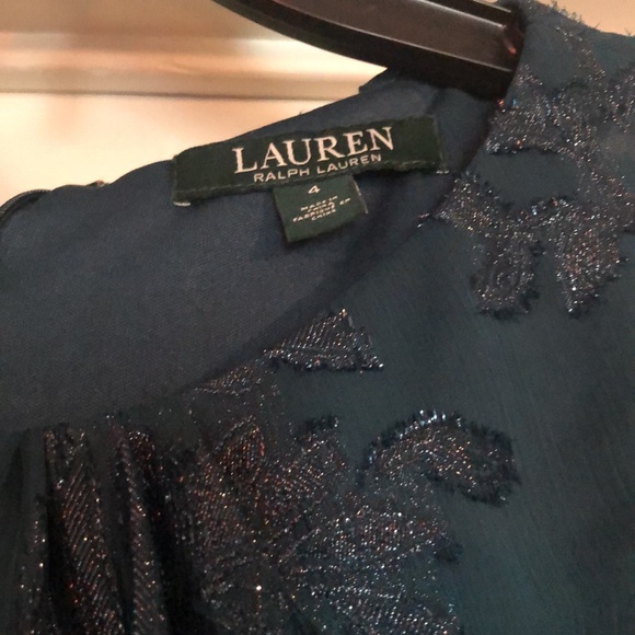 Elegant Ralph Lauren dress/evening gown.  Size 4–Green - Picture 3 of 4